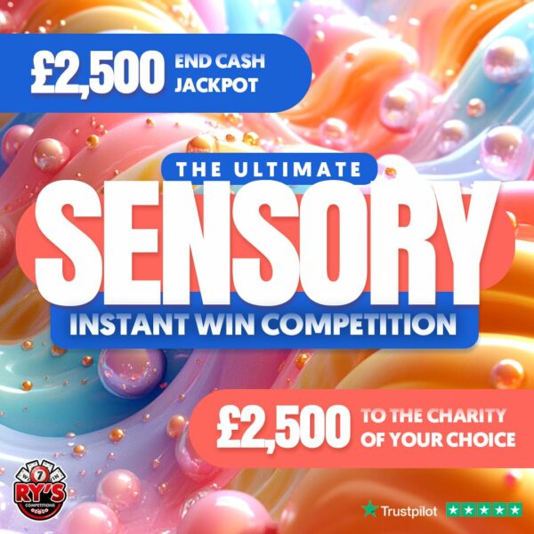 ULTIMATE SENSORY EQUIPMENT INSTANT WIN COMPETITION - £2,500 END PRIZE + £2,500 TO A CHARITY OF YOUR CHOICE