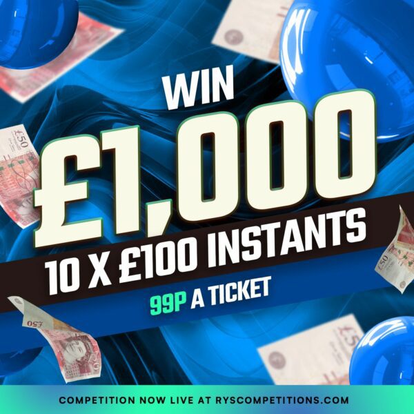 WIN £1,000 + 10 X £100 CASH PRIZES